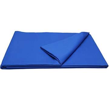 GSKAIWEN 10x20ft/3x6m Photo Studio 100 Percent Pure Cotton Muslin Collapsible Blue Screen Backdrop C...