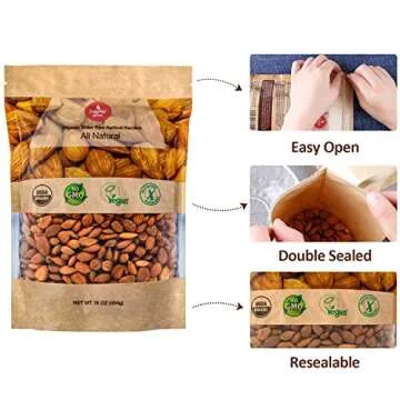 Mighty Apricot USDA Organic Bitter Apricot Kernels(1LB) 16oz, Natural Raw Bitter Apricot Seeds, Vegan, Non-GMO, Gluten Free, Great source of Vitamin B17 and B15, Maximum 3 Kernels/day