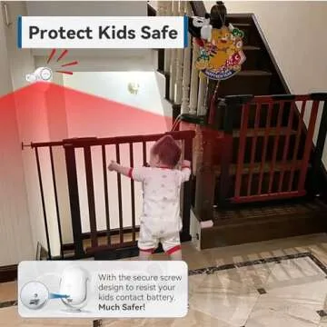 CPVAN 125dB Loud Motion Sensor Alarm with 328ft Remote Control (40ft PIR Detector, Batteries), Indoor Wireless Infrared Security Motion Detector with Siren for Home Garage Van (CP2 Pro, Whtie)