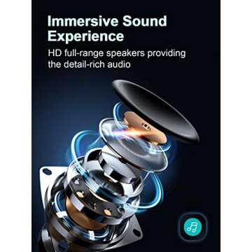 Computer Speakers, 24W Bluetooth Computer Soundbar, 3.5mm Aux-in Computer Speakers for Desktop Monitor, Computer Sound Bar with Deep Impactful Bass, Gaming Speakers for PC Powered by AC Adapter