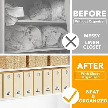 SpaceAid 8 Pack Bed Sheet Organizers for Neat Linen Storage