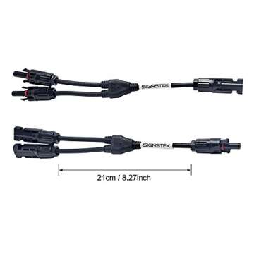 Signstek Y Branch MC4 Parallel Connector Adapter for Solar Power