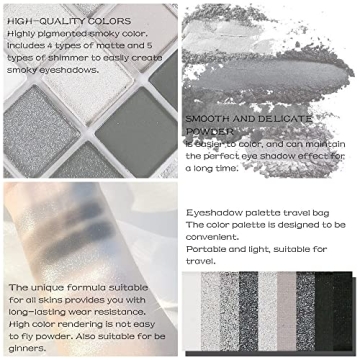 KARNAR 9-Color Cool Toned Eyeshadow Palette For All