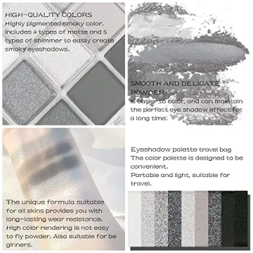 KARNAR 9-Color Cool Toned Eyeshadow Palette For All