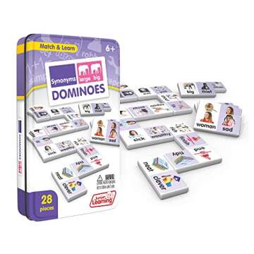 Junior Learning Synonyms Match & Learn Dominoes, Multicolor