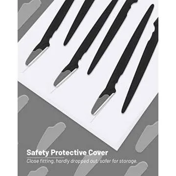 MoHern Dermaplaning Tool for Face, 30 Pcs Dermaplane Razor for Face, Multipurpose Face Razors for Women and Men, Black