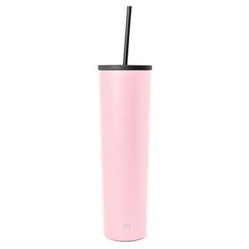 Simple Modern Insulated Tumbler with Lid and Straw | Iced Coffee Cup Reusable Stainless Steel Water ...