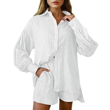 Fixmatti Button Down and Shorts Set for Trendy Comfort