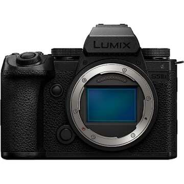 Panasonic Lumix S5 IIX Mirrorless Camera (DC-S5M2XBODY) + Panasonic Lumix S 50mm Lens + 64GB Memory ...