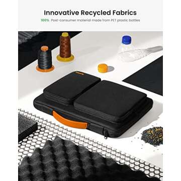 tomtoc 360 Protective Laptop Shoulder Bag for 15 Inch New MacBook Air M3/A3114 M2/A2941 2024-2023, 15 Inch Microsoft Surface Laptop 6/5, Water-Resistant Accessory Case for MacBook Pro A1990 A1707