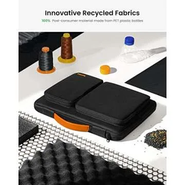 tomtoc 360 Protective Laptop Shoulder Bag for 15 Inch New MacBook Air M3/A3114 M2/A2941 2024-2023, 15 Inch Microsoft Surface Laptop 6/5, Water-Resistant Accessory Case for MacBook Pro A1990 A1707