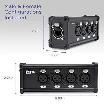 LyxPro 4 Channel XLR Breakout Cable for Sound and Lighting