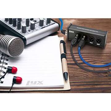 LyxPro 4 Channel XLR Breakout Cable for Sound and Lighting