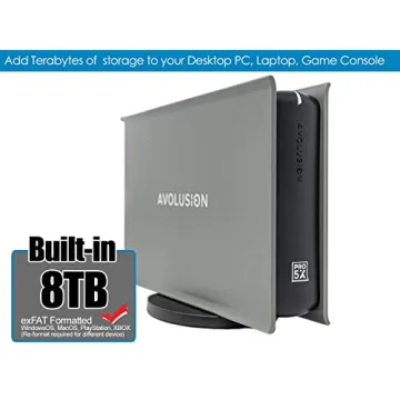 Avolusion 8TB USB 3.0 External Hard Drive for PC & Console