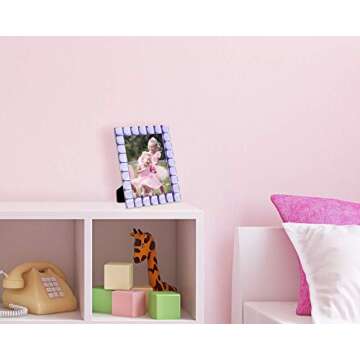Isaac Jacobs Light Purple Jewel Picture Frame - 5x7 Display