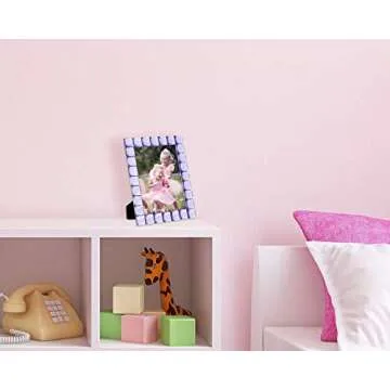 Isaac Jacobs Light Purple Jewel Picture Frame - 5x7 Display