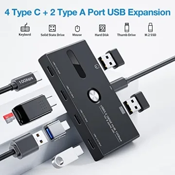 10Gbps USB-C Hub 6 Ports High-Speed Data Transfer