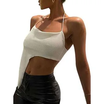 Stylish Remidoo Women's Halter Crop Top for Summer Fun