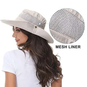 Unisex Wide Brim Summer Hat with Adjustable Drawstring