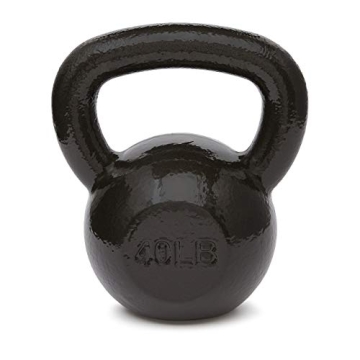 Amazon Basics Cast Iron Kettlebell - 40 Pounds of Strength Training Power