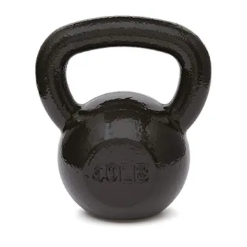 Amazon Basics Cast Iron Kettlebell - 40 Pounds of Strength Training Power
