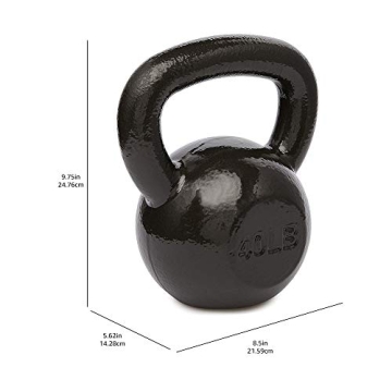 Amazon Basics Cast Iron Kettlebell - 40 Pounds of Strength Training Power