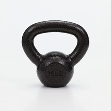 Amazon Basics Cast Iron Kettlebell - 40 Pounds of Strength Training Power