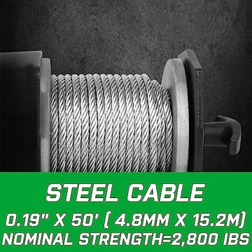 Zostera 2000lb Winch for ATV,Small Electric Winch 12V with Steel Cable,ATV Winch with Wired Manual Remote Control Switch,IP65 Waterproof,with Mounting Plate,with Roller Fairlead&Hook