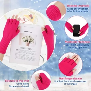 Unisex Knit Fingerless Gloves - Warm and Stylish Comfort