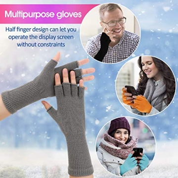 Unisex Knit Fingerless Gloves - Warm and Stylish Comfort