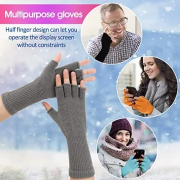 Unisex Knit Fingerless Gloves - Warm and Stylish Comfort