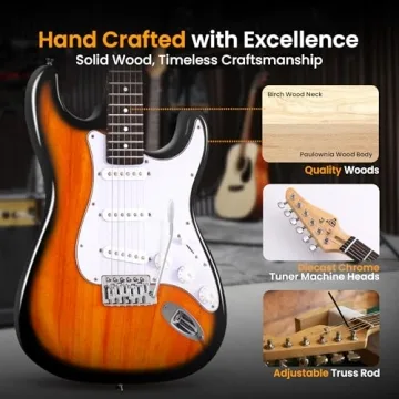 Pyle Electric Guitar Kit with 5W Amp & Accessories