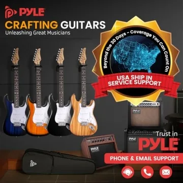 Pyle Electric Guitar Kit with 5W Amp & Accessories