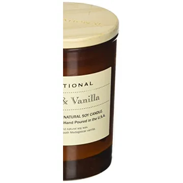 Scentsational Apothecary-Tobacco & Vanilla Candle, Medium, Amber, 11 Ounce