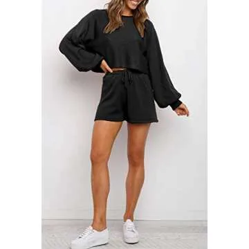 ZESICA Casual Long Sleeve Knit Pullover Sweatsuit Set