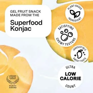 Dally Mango Drinkable Konjac Jelly - (10 Pack) Jelly Fruit Snack with 10 Calories, Zero Sugar - Supports Skin, Immune Health, and Weight Management