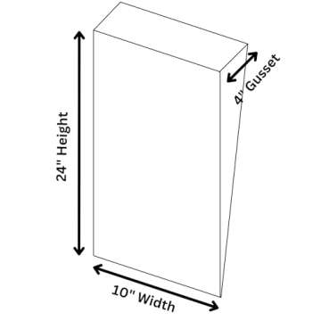 200 Bags - Hazardous Waste Chute Red Color Bag 10" x 4" x 24" for Compounding Pharmacy Powder Contai...