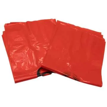 200 Bags - Hazardous Waste Chute Red Color Bag 10" x 4" x 24" for Compounding Pharmacy Powder Containment Hoods