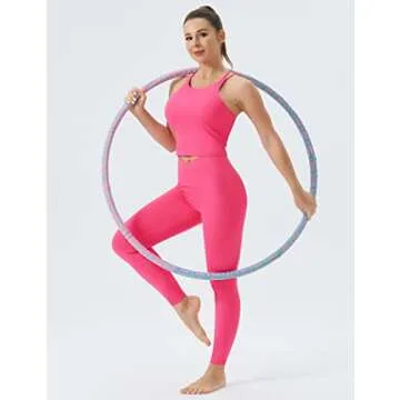 Gym People Cross Back Sports Bra for Women - Bright Pink