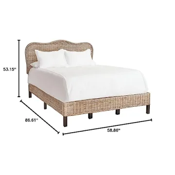 Coastal Rattan Full Size Bed for Timeless Style