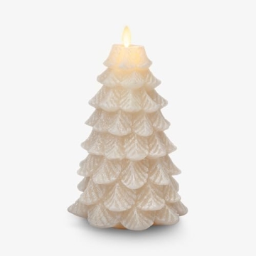 Luminara Flameless Christmas Tree Candle for Winter Elegance