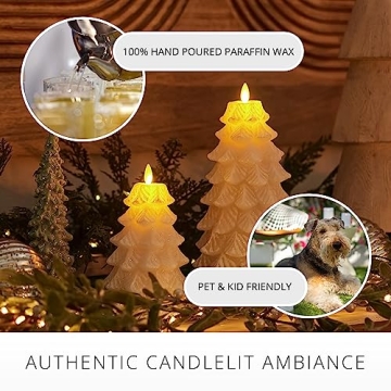 Luminara Christmas Tree Flameless Candles for Home Elegance
