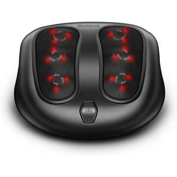 Nekteck Heated Shiatsu Foot Massager for Pain Relief