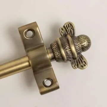 Brass bee Stair Rods Carpet Runners with Bee Finial Ends Nickel, Brass, Antique Brass Stainless Steel | Stair Carpet Rods (Brass) (Antique Brass)