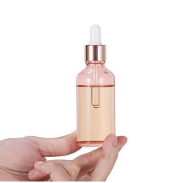 Elegant 12 Pack Pink Glass Dropper Bottles for Essential Oils