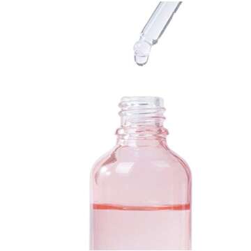 Elegant 12 Pack Pink Glass Dropper Bottles for Essential Oils