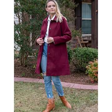 Stylish Jenkoon Women's Wool Trench Coat for Winter
