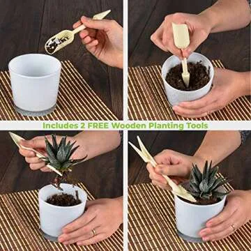 Cat Scat Spike Strips (24Pack) - Pet and Dog Deterrent Prickle Mat for Garden, Porch, Home – Effective, Non-Invasive and Safe – Easy to Install – includes 6 Garden Pegs, 12 Ties and 2 Gardening Tools