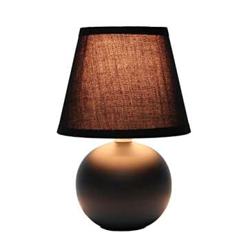 Simple Designs LT2008-BLK Mini Globe Table Lamp
