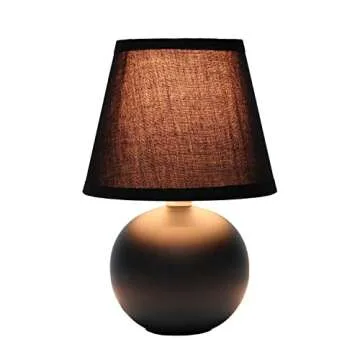 Simple Designs LT2008-BLK Mini Globe Table Lamp